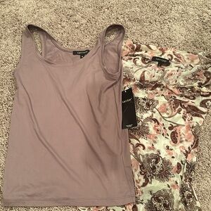 Karen Kane 2 tops.Tags on one.One worn 1x Tank is M sucker-type and top is L.